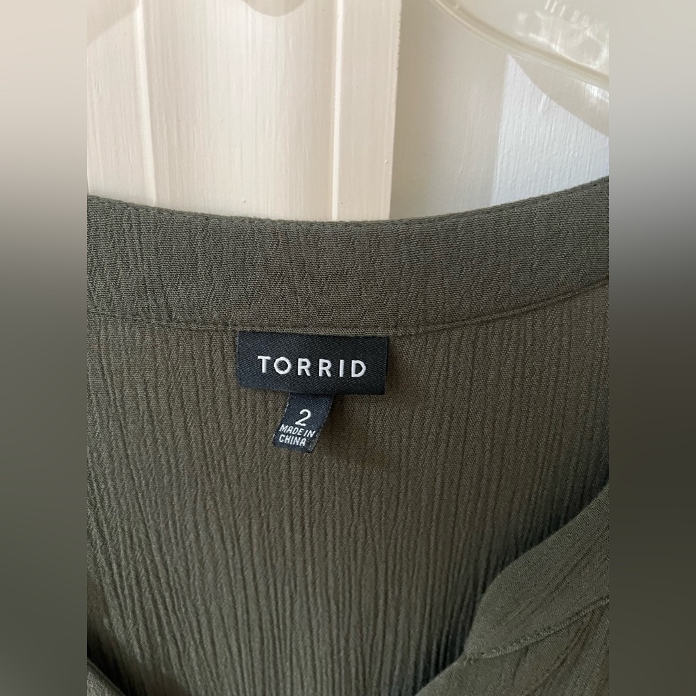 Torrid Sage Green Long Sleeve Dress - Picture 3 of 10